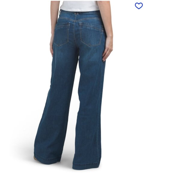 NEW DEMOCRACY Ab Technology Skyrise Double Side Seam Wide Leg Jeans 1025 3m7 - Picture 3 of 5